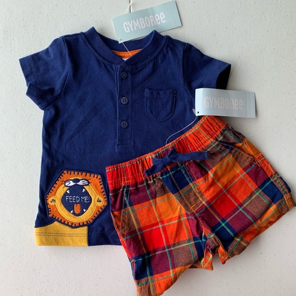 Gymboree Other - NWT GYMBOREE LION SHORTS TOP SET BOYS 0-3 MONTHS